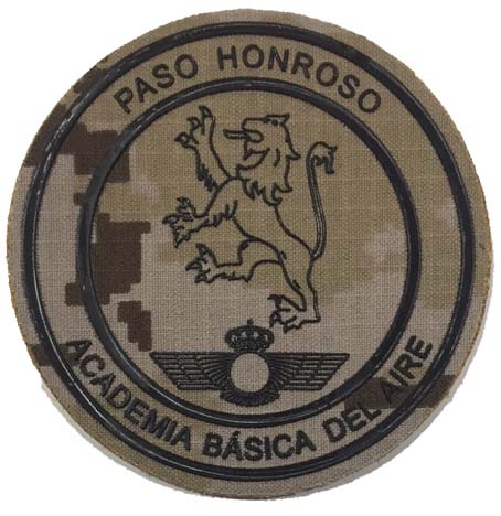 Escudo Academia Básica del Aíre León árido termoplástico